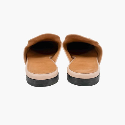 Gucci Princetown Horsebit Loafer Mules in Beige Leather Size 37