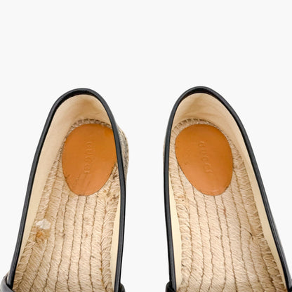 Gucci Supreme GG Bee Espadrilles in Beige Coated Canvas Size 39