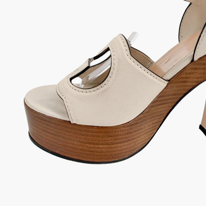 Gucci Cosmos Platform Sandals White Size 39.5