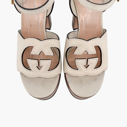 Gucci Cosmos Platform Sandals White Size 39.5
