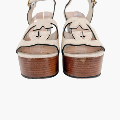 Gucci Cosmos Platform Sandals White Size 39.5