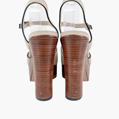 Gucci Cosmos Platform Sandals White Size 39.5