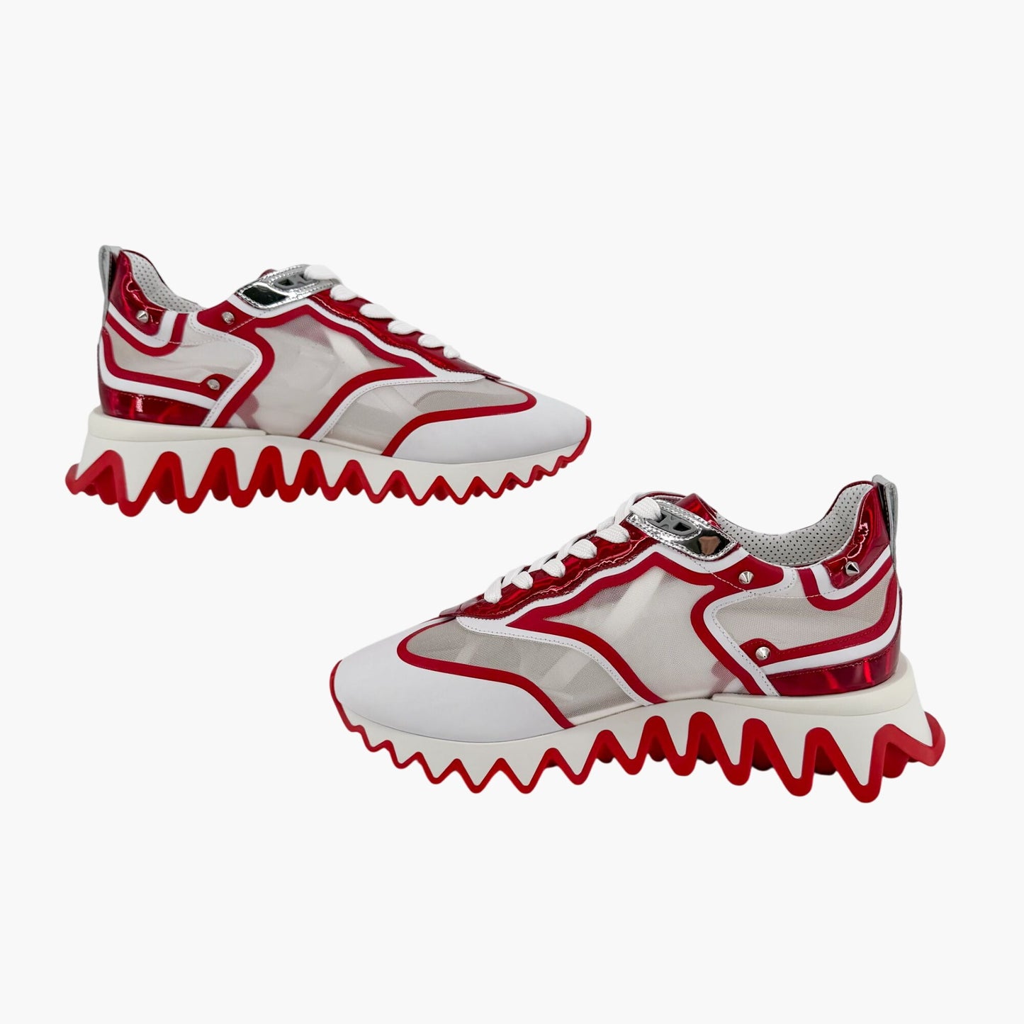Christian Louboutin Sharkina Sneakers White Red Size 39.5