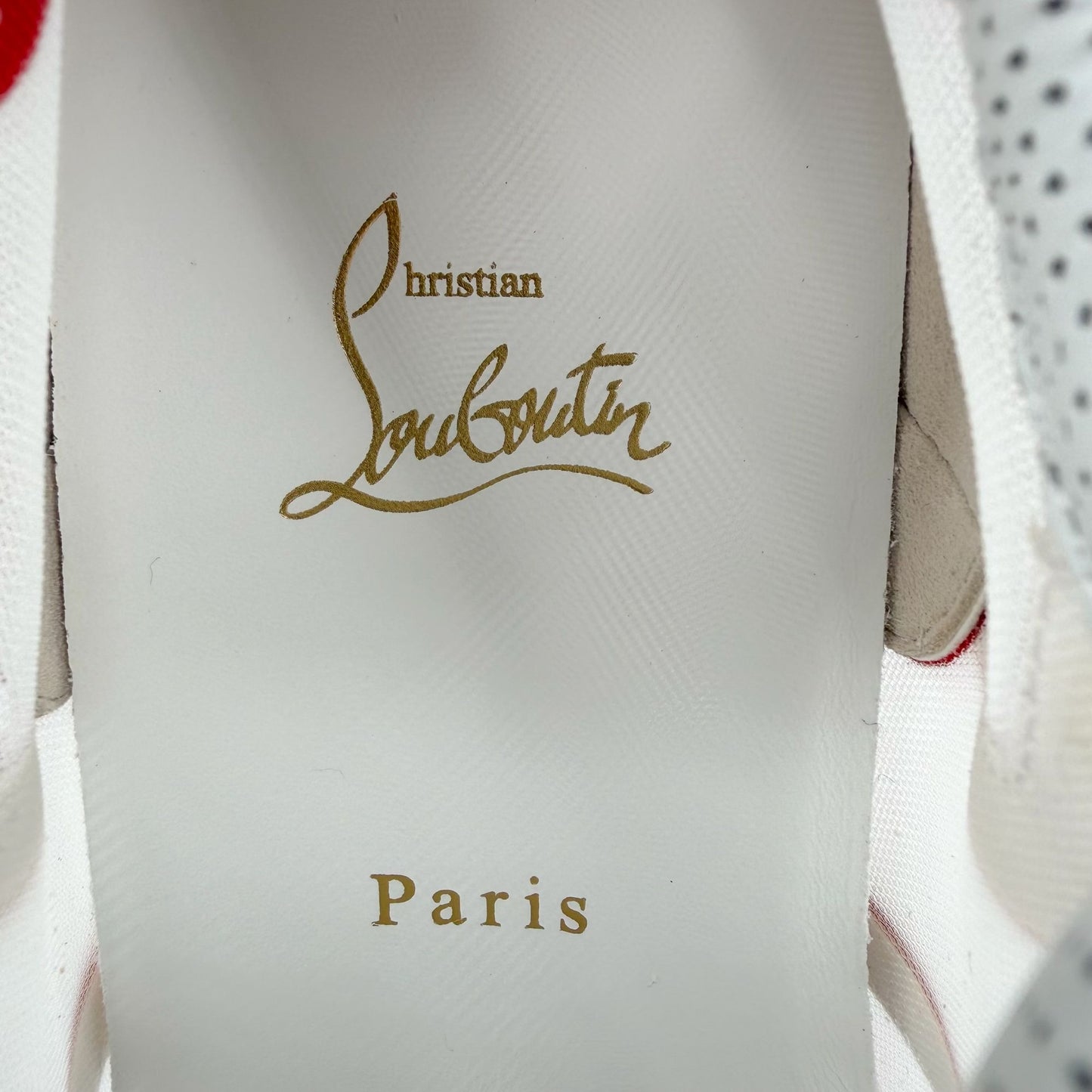 Christian Louboutin Sharkina Sneakers White Red Size 39.5