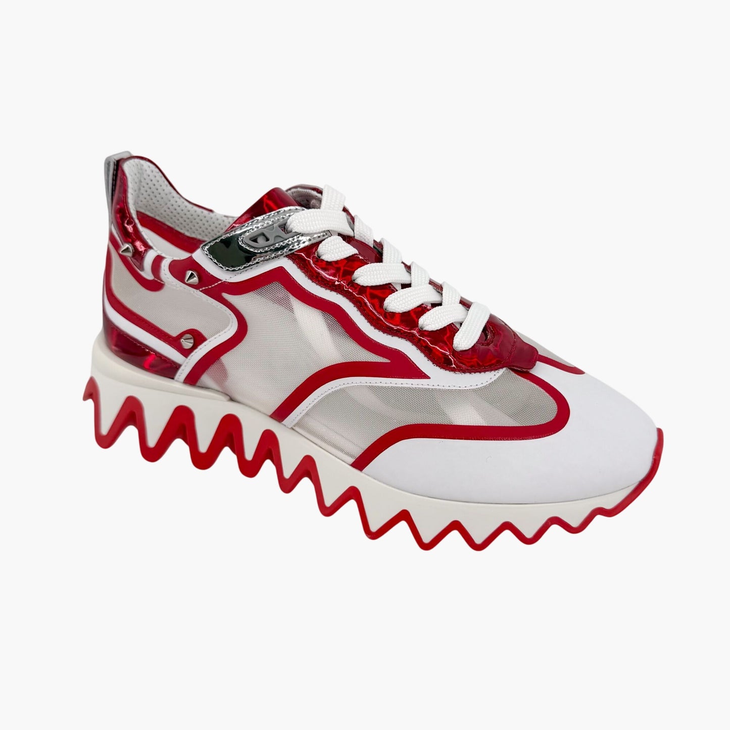 Christian Louboutin Sharkina Sneakers White Red Size 39.5