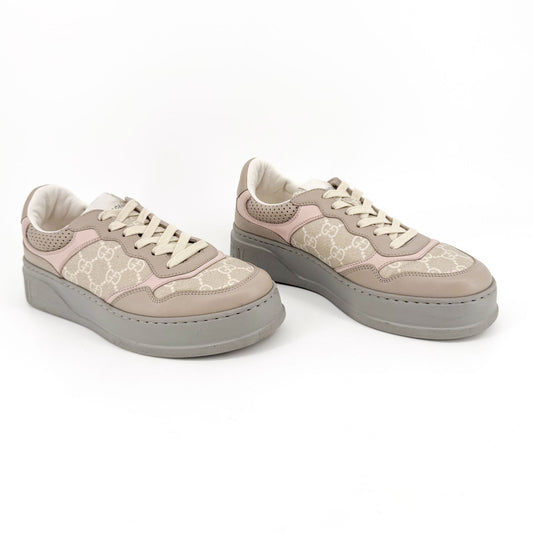 Gucci Dali GG Platform Sneakers in Oatmeal Beige Canvas – Size 39