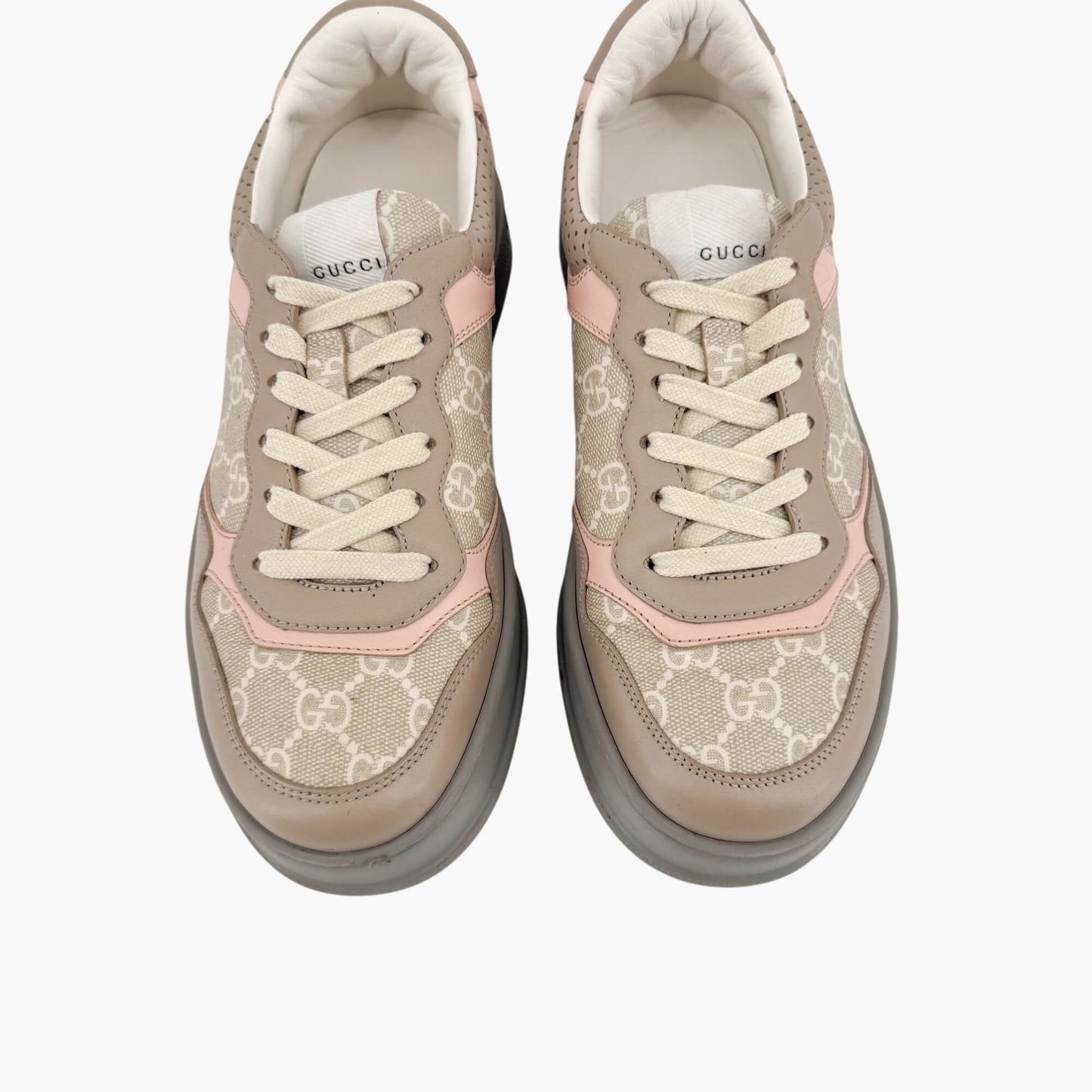 Gucci Dali GG Platform Sneakers in Oatmeal Beige Canvas – Size 39