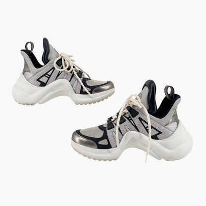 Louis Vuitton Archlight Silver Mesh Chunky Sneakers – Size 37