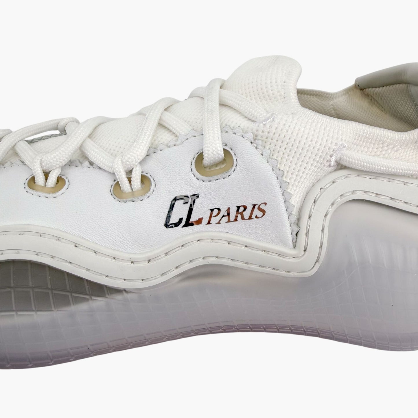 Christian Louboutin Arpoador Donna White Leather Sneakers Size 39