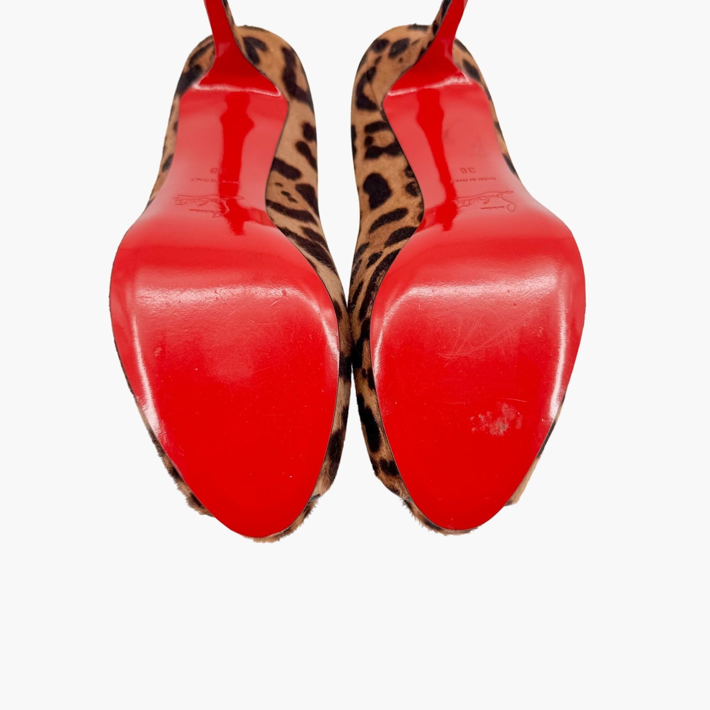 Christian Louboutin Mater Claude 85 Pumps in Leopard Pony Hair Size 38