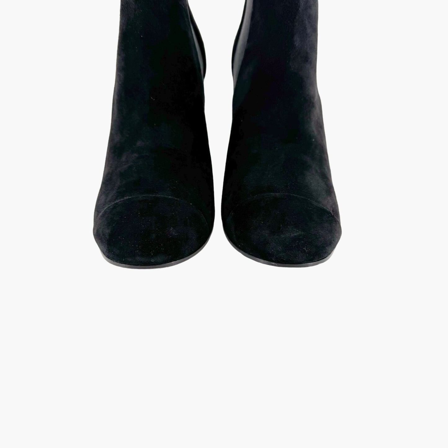 Chanel Cap Toe Ankle Booties in Black Suede Size 39