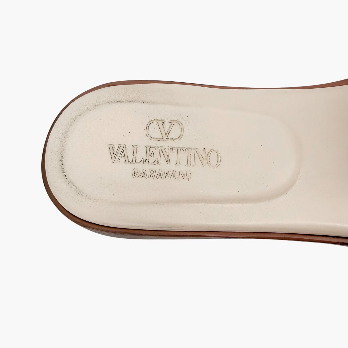 Valentino VLogo Claquette Slide Sandals White Size 39