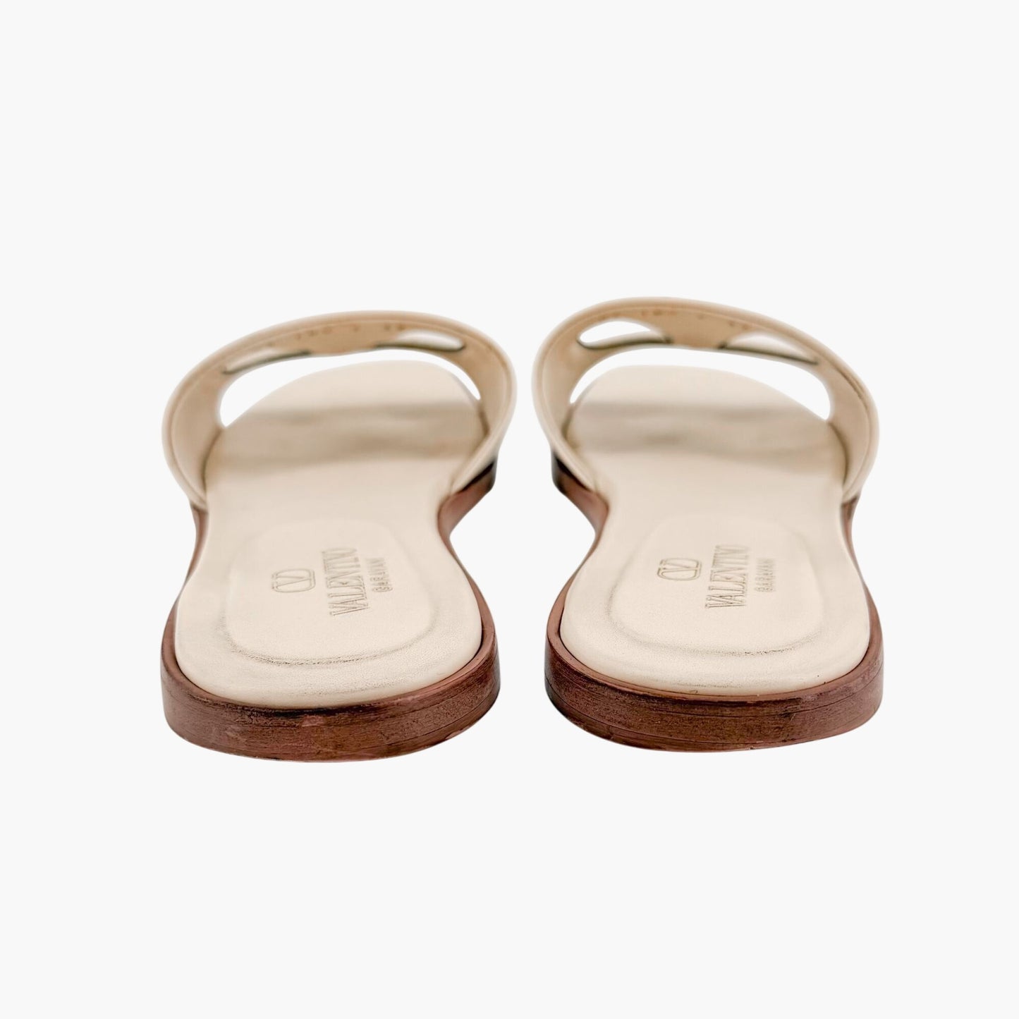 Valentino VLogo Claquette Slide Sandals White Size 39