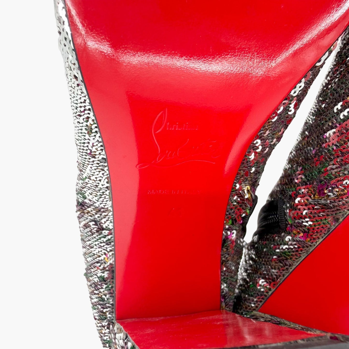 Christian Louboutin Moulamax Sequined Ankle Boots Size 41