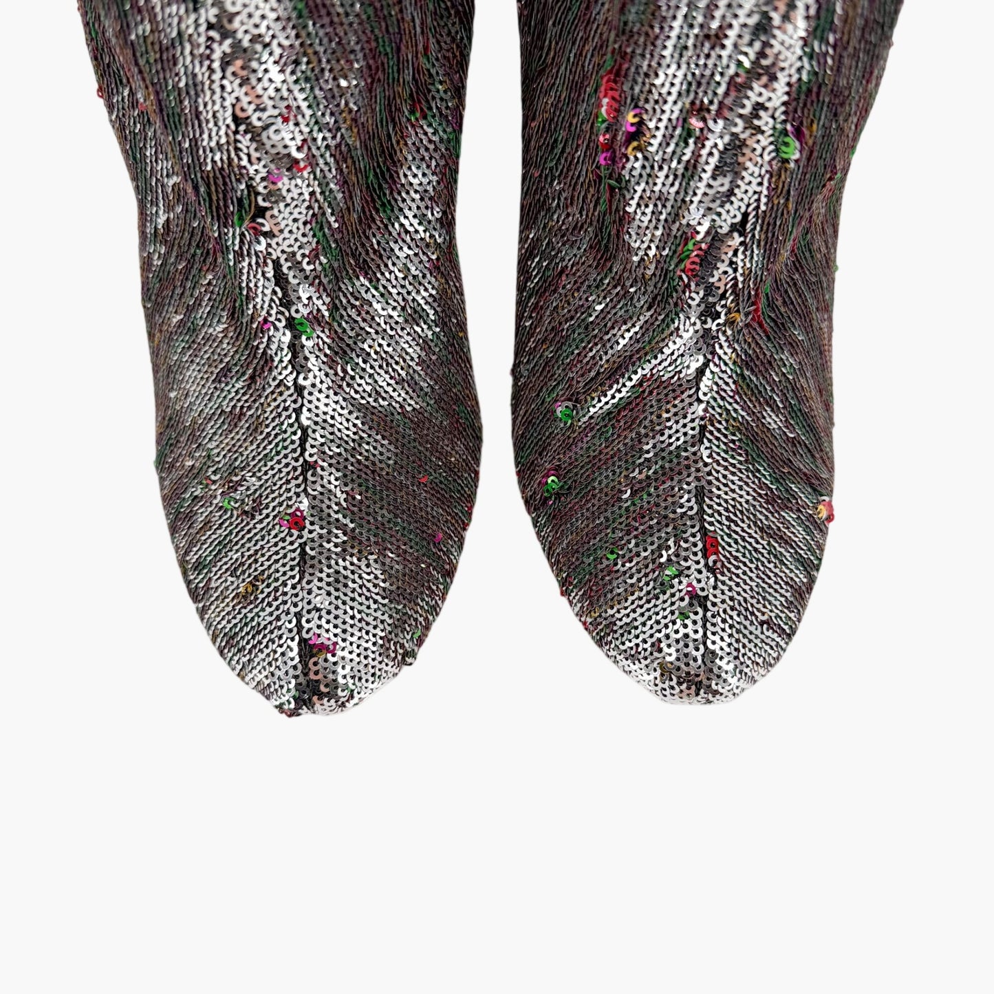 Christian Louboutin Moulamax Sequined Ankle Boots Size 41