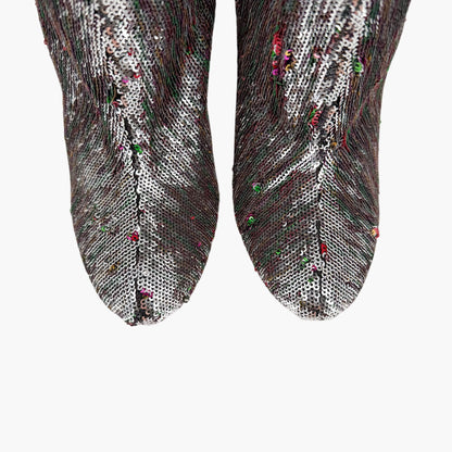 Christian Louboutin Moulamax Sequined Ankle Boots Size 41
