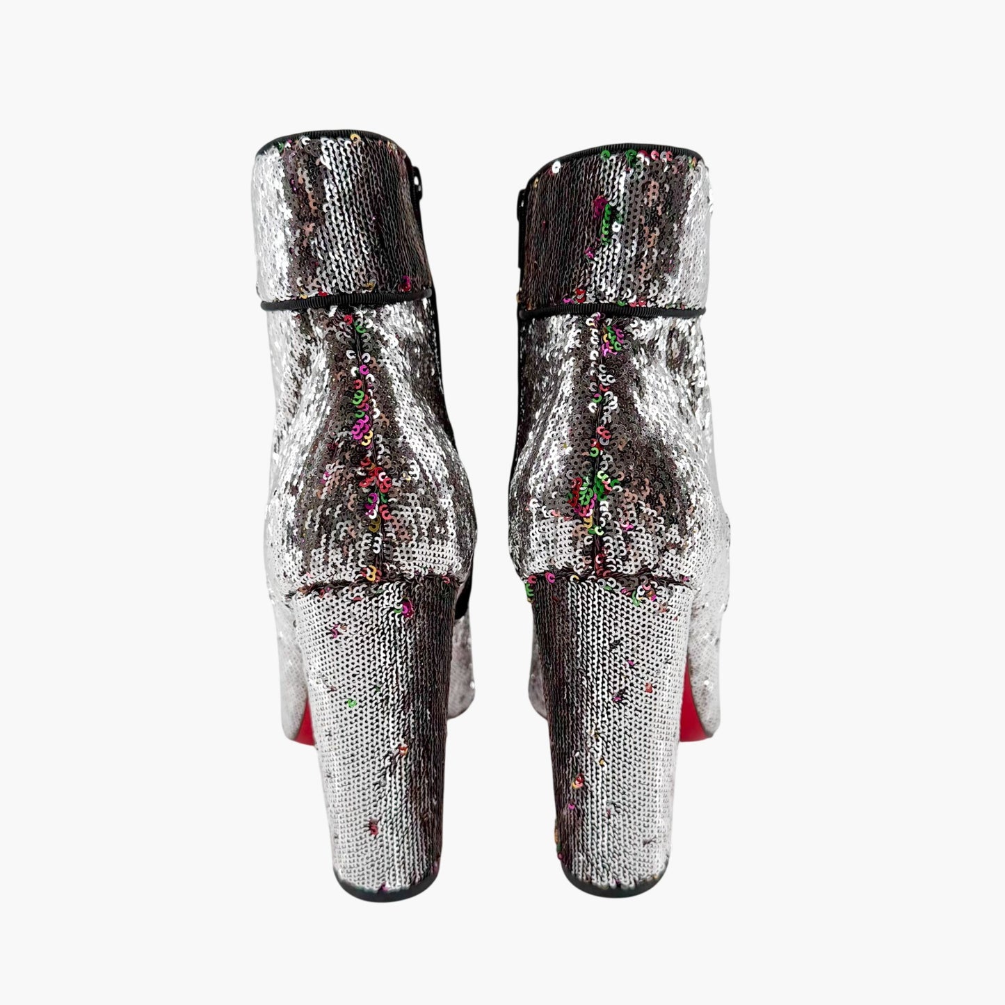 Christian Louboutin Moulamax Sequined Ankle Boots Size 41