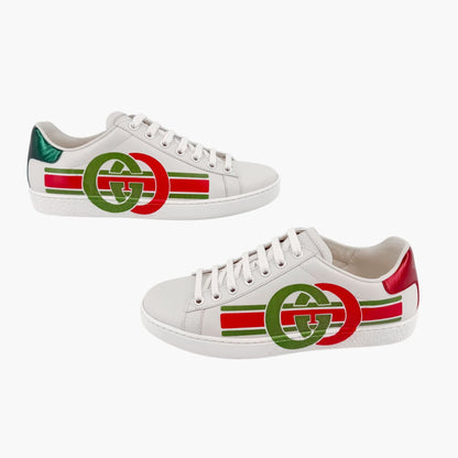 Gucci Ace Interlocking G Web Stripe Sneakers White Size 36.5