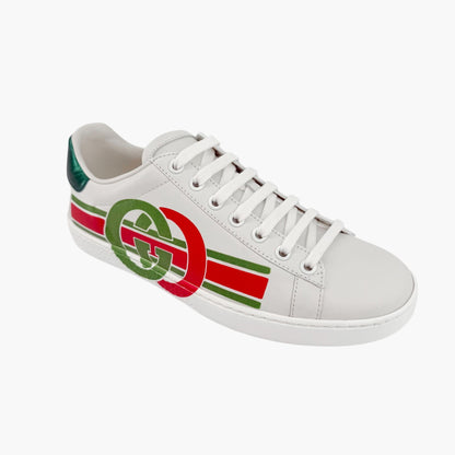 Gucci Ace Interlocking G Web Stripe Sneakers White Size 36.5