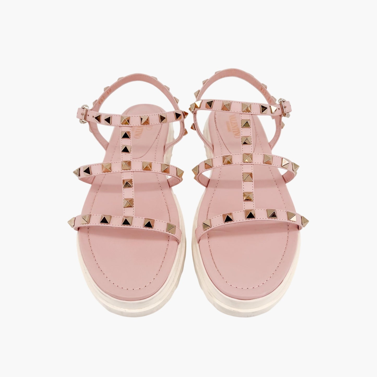 Valentino Garavani Rockstud Fisherman Sandals Pink Size 38