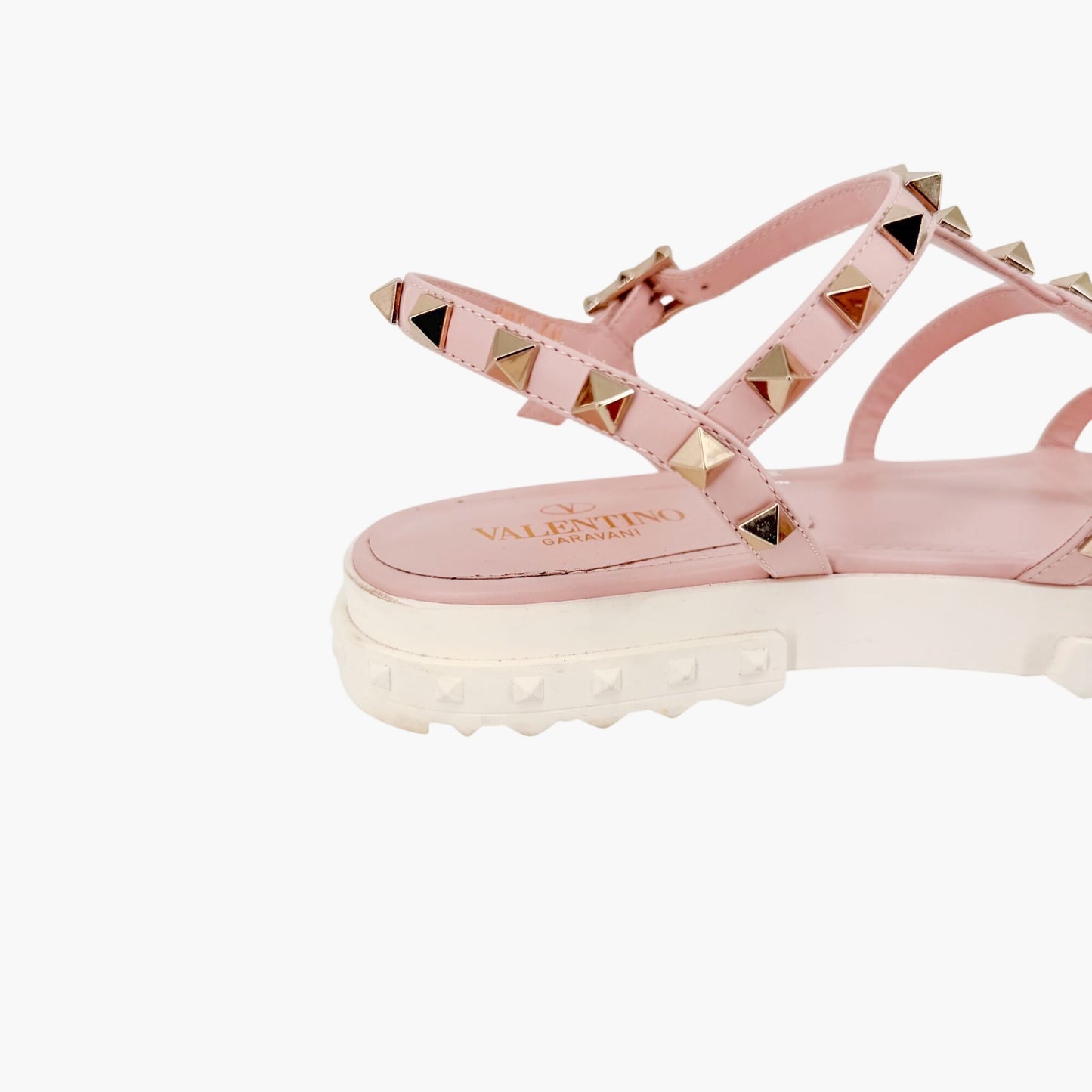 Valentino Garavani Rockstud Fisherman Sandals Pink Size 38