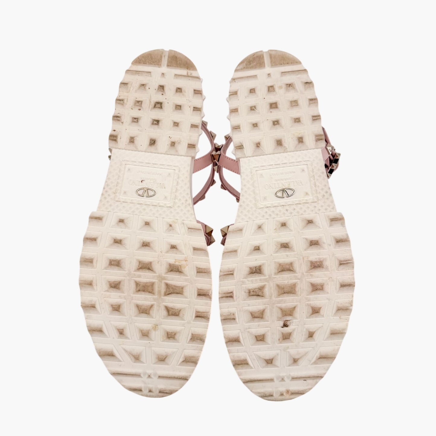 Valentino Garavani Rockstud Fisherman Sandals Pink Size 38