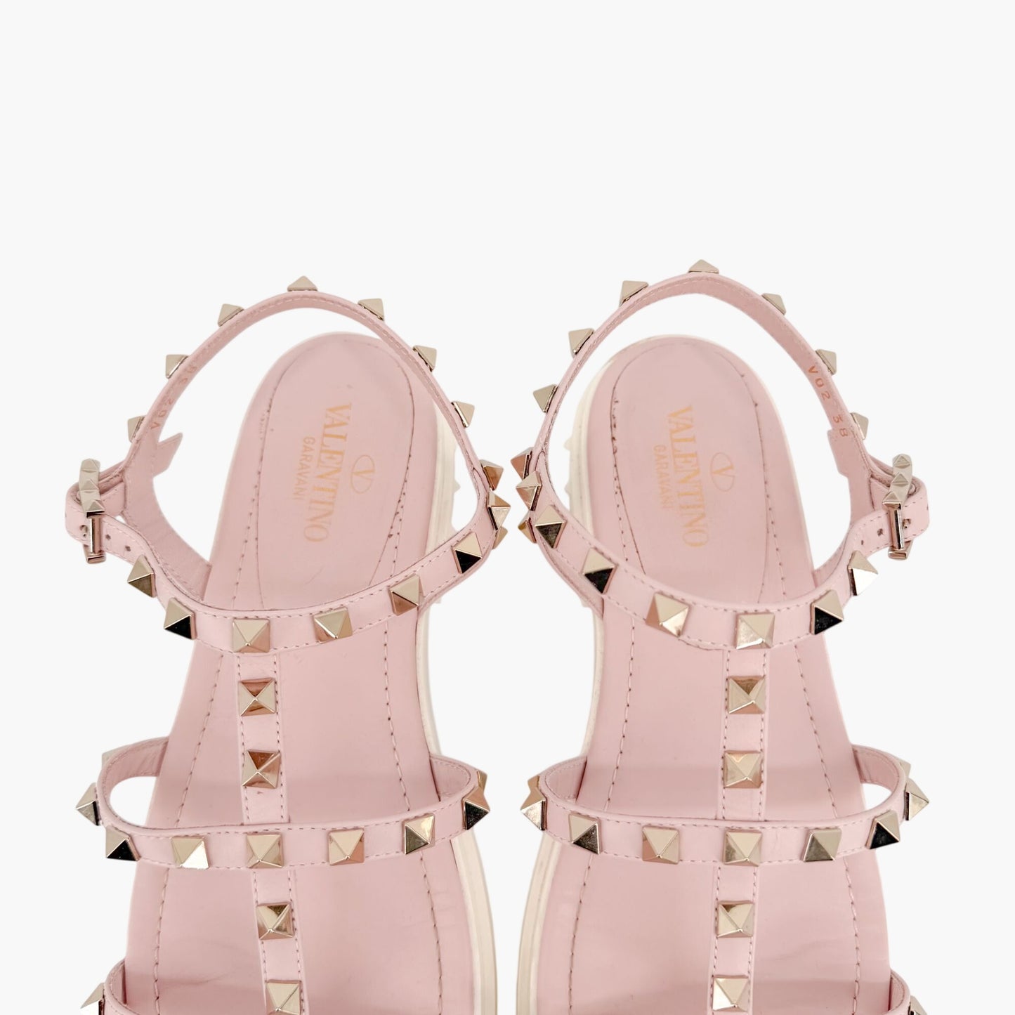 Valentino Garavani Rockstud Fisherman Sandals Pink Size 38