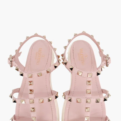 Valentino Garavani Rockstud Fisherman Sandals Pink Size 38