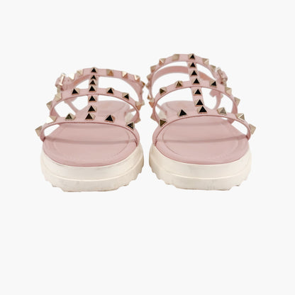 Valentino Garavani Rockstud Fisherman Sandals Pink Size 38