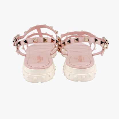 Valentino Garavani Rockstud Fisherman Sandals Pink Size 38