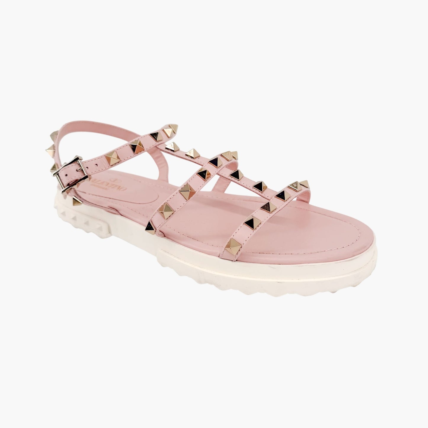 Valentino Garavani Rockstud Fisherman Sandals Pink Size 38