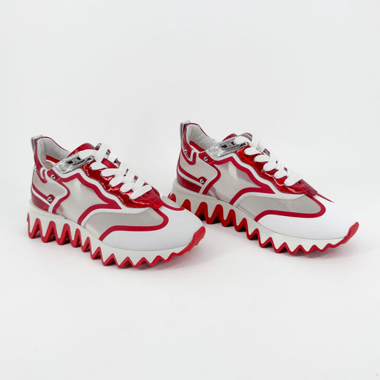 Christian Louboutin Sharkina Sneakers White Red Size 37