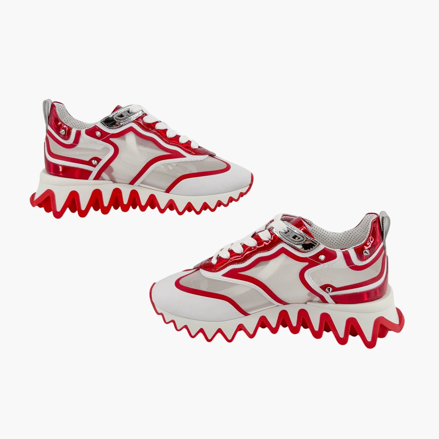 Christian Louboutin Sharkina Sneakers White Red Size 37