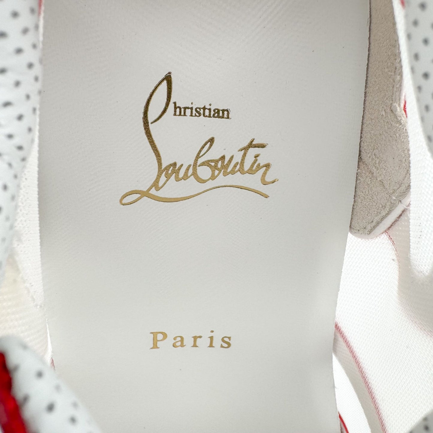Christian Louboutin Sharkina Sneakers White Red Size 37