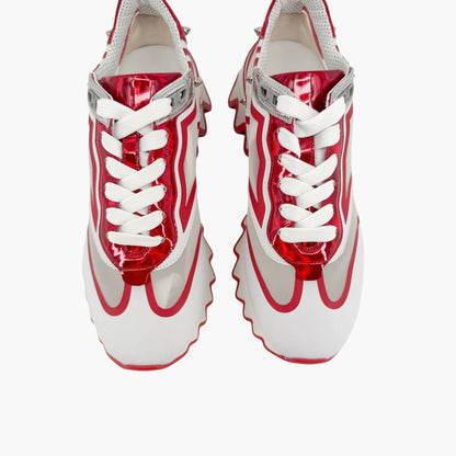 Christian Louboutin Sharkina Sneakers White Red Size 37