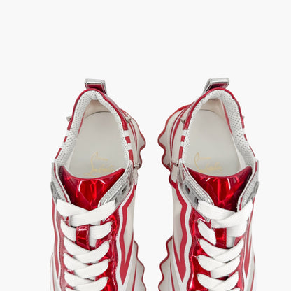Christian Louboutin Sharkina Sneakers White Red Size 37