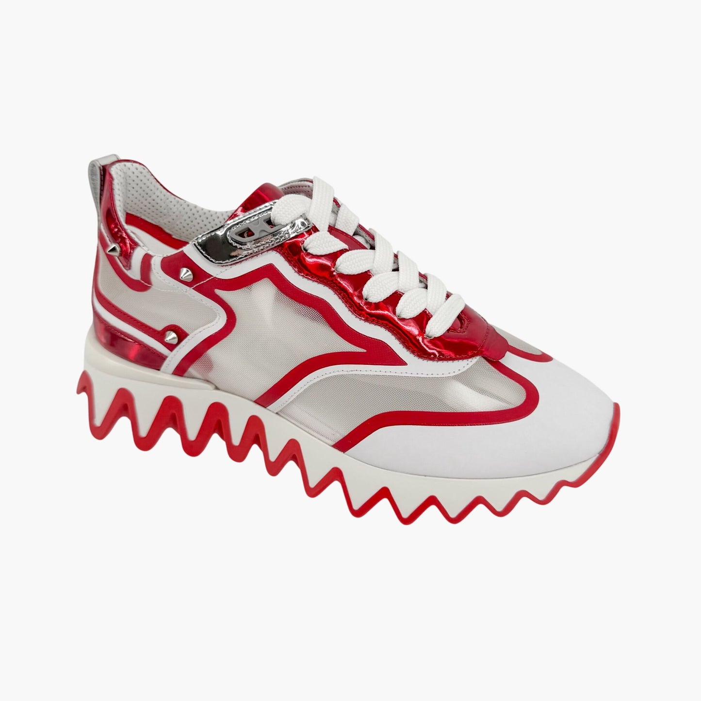 Christian Louboutin Sharkina Sneakers White Red Size 37
