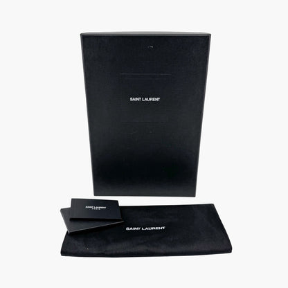 Saint Laurent Rendez Vous 75 Slingback Sandals in Black Satin with Crystals – Size 37