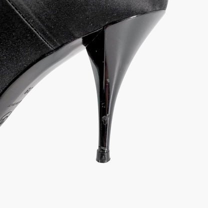 Chanel Triple Strap Mary Jane Pumps Black Size 39