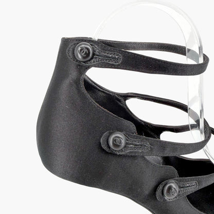Chanel Triple Strap Mary Jane Pumps Black Size 39