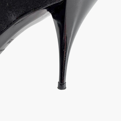 Chanel Triple Strap Mary Jane Pumps Black Size 39