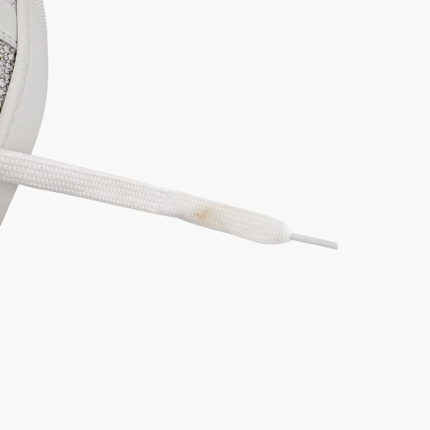 Christian Louboutin Louis Strass High Top Crystal-Embellished Sneakers in White Leather Size 40