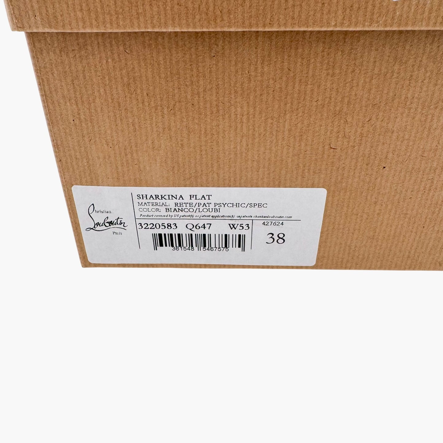 Christian Louboutin Sharkina Sneakers in White Mesh & Red Patent Leather – Size 38