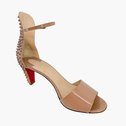 Christian Louboutin Tropanita Sandals Nude Patent Size 37