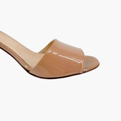 Christian Louboutin Tropanita Sandals Nude Patent Size 37