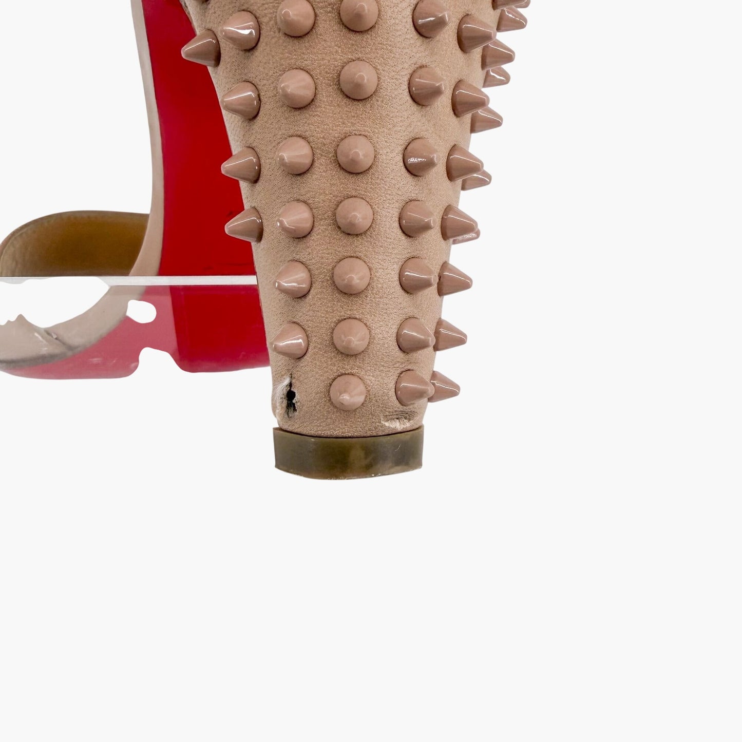 Christian Louboutin Tropanita Sandals Nude Patent Size 37