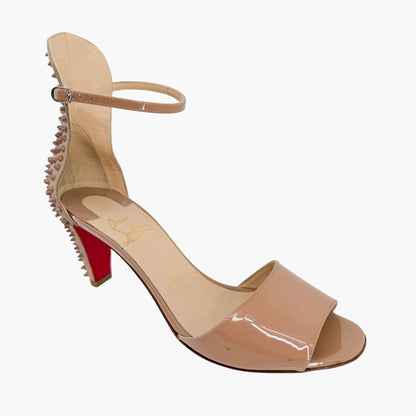 Christian Louboutin Tropanita Sandals Nude Patent Size 37