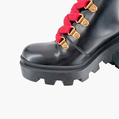 Gucci Magnum Pearl Combat Boots Black Size 38.5