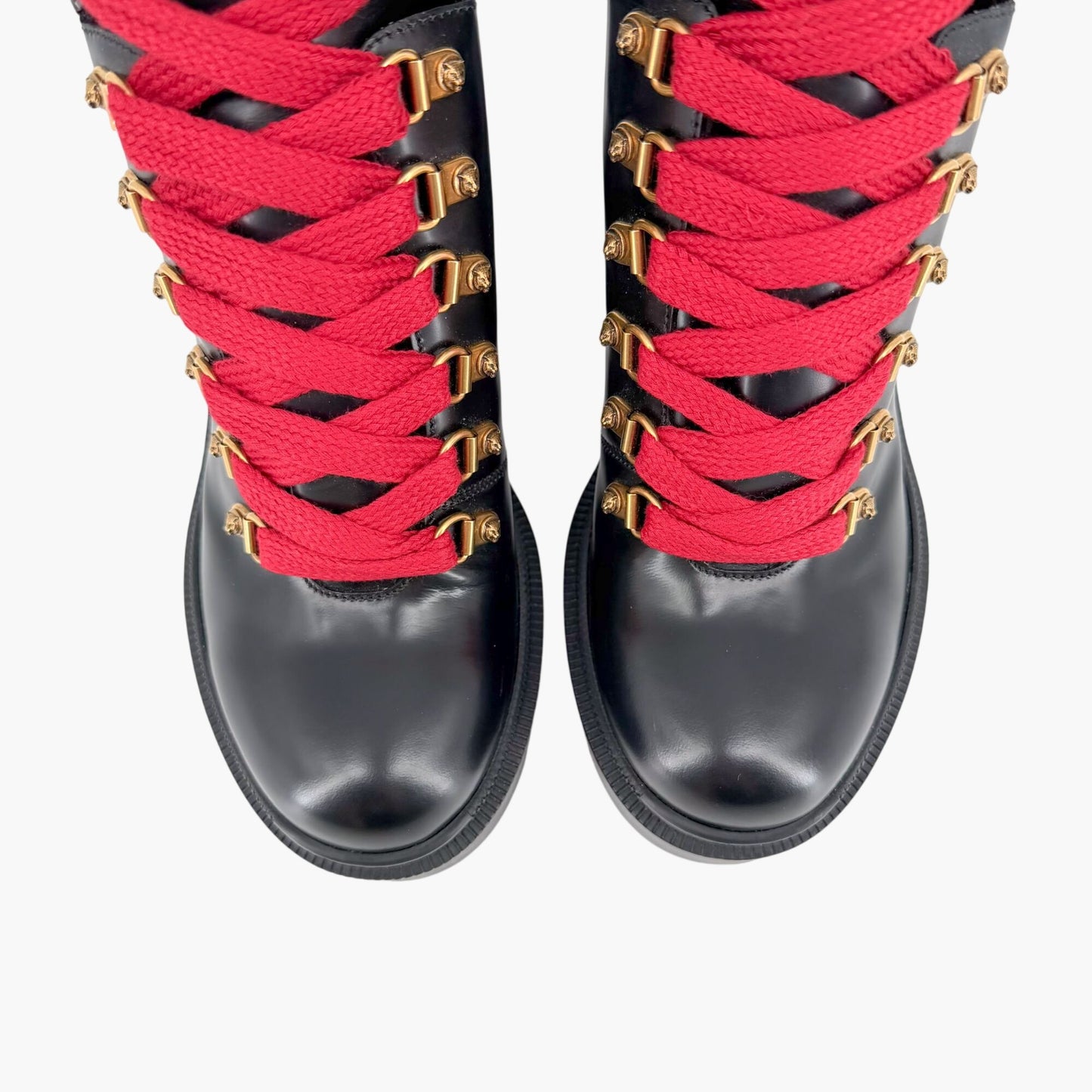 Gucci Magnum Pearl Combat Boots Black Size 38.5