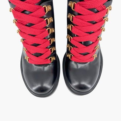 Gucci Magnum Pearl Combat Boots Black Size 38.5